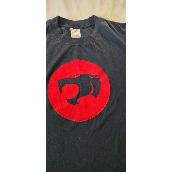 Vintage 1999 THUNDERCATS Men's XLarge Black Red Logo T-Shirt Warner Bros Cartoon - Picture 2 of 7